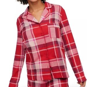 Adore Me Cecelia Red Plaid Long Sleeve Pajama Top – Size Large, NWT